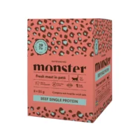 Monster Cat Pouches Adult Beef 8 x 85g