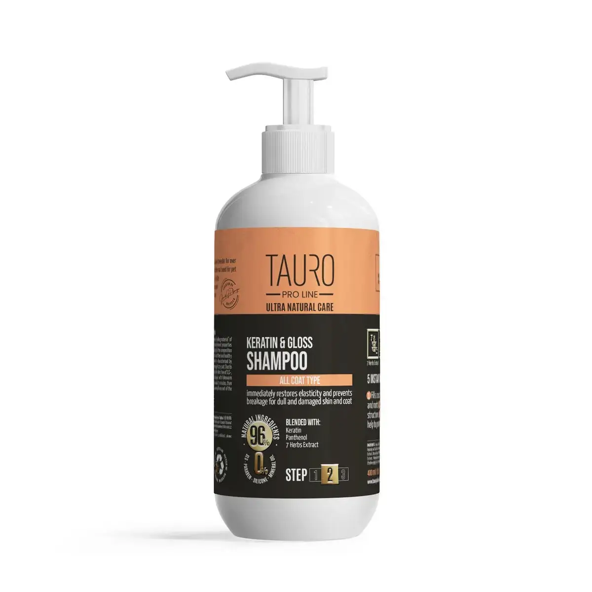 TPL Natural Care Keratin & gloss shampoo 400ml, silottava