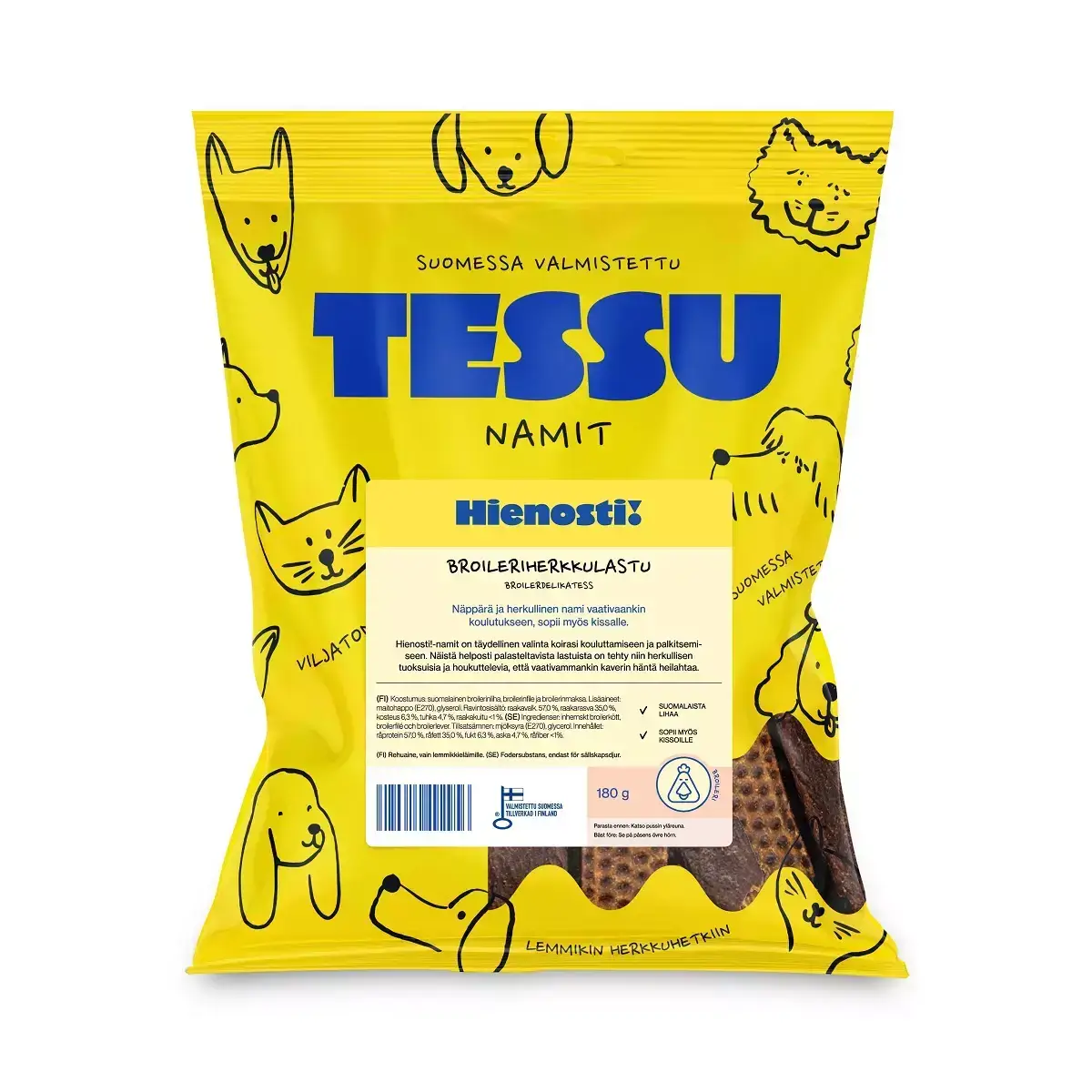 Tessu Hienosti Broileriherkkulastu 180g