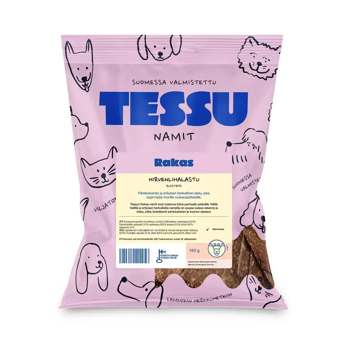 Tessu Rakas Hirvenlihalastu 140g